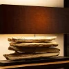 Riess-Ambiente Mehr...|Mehr... > Handgearbeitete Tischlampe RIVERINE 80cm schwarz Treibholz Tischleuchte