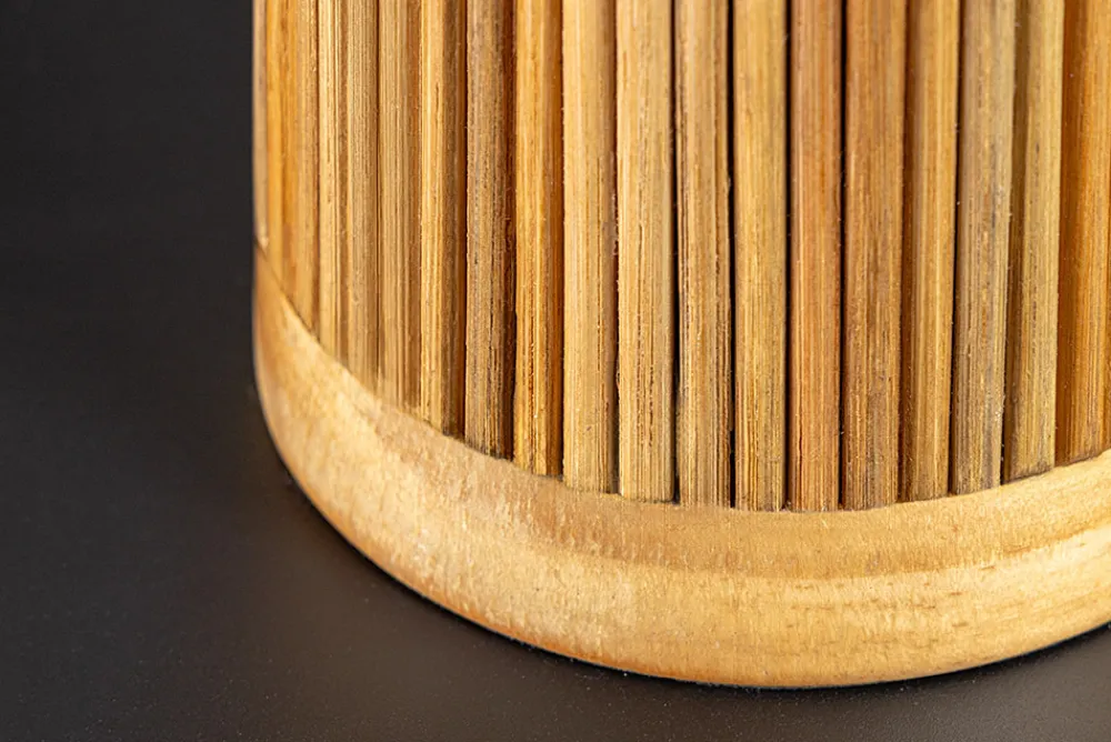 Riess-Ambiente Tischlampen > Handgearbeitete Tischlampe GATSBY 50cm natur weiß Weiden- und Kiefernholz
