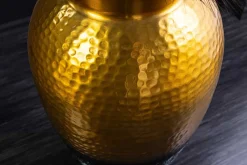 Riess-Ambiente Goldene Möbel|Vasen > Handgefertigte Deko Vase ORIENT M 50cm gold Metall mit Patina Hammerschlag Design