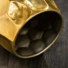Riess-Ambiente Beistelltische|Goldene Möbel > Handgefertigter Beistelltisch ORGANIC ORIENT 50cm gold Metall Hammerschlag Design rund
