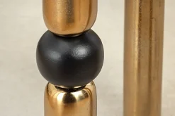 Riess-Ambiente Beistelltische|Goldene Möbel > Handgefertigter Beistelltisch ABSTRACT 55cm gold schwarz Metall rund