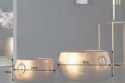 Riess-Ambiente Goldene Möbel|Vasen > Handgefertigte Schalen 2er Set ORIENT gold Blumentopf im Hammerschlagdesign