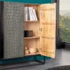 Riess-Ambiente Mehr...|Massivholzschränke > Handgefertigtes Highboard CROCO 120cm grau schwarz Mangoholz massiv 3D-Design