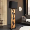 Riess-Ambiente Stehleuchten > Handgefertigte Stehlampe DESIGNED BY NATURE 165cm natur schwarz Regenbaumholz