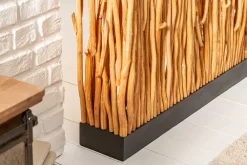 Riess-Ambiente Mehr...|Mehr... > Handgefertigte Stehlampe NATURAL PARAVENT 180cm Longan-Holz Raumtrenner
