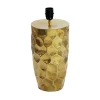 Riess-Ambiente Goldene Möbel|Tischlampen > Handgefertigte Tischlampe AURELIA 55cm gold schwarz Hammerschlag-Design mit Stoffschirm