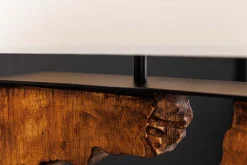 Riess-Ambiente Tischlampen > Handgefertigte Tischlampe DESIGNED BY NATURE 60cm natur schwarz Regenbaumholz
