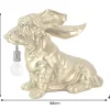 Riess-Ambiente Tischlampen > Handgefertigte Tischlampe DACKEL 70cm gold Hunde-Skulptur