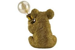 Riess-Ambiente Tischlampen > Handgefertigte Tischlampe KOALA 35cm gold Skulptur