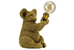 Riess-Ambiente Tischlampen > Handgefertigte Tischlampe KOALA 35cm gold Skulptur
