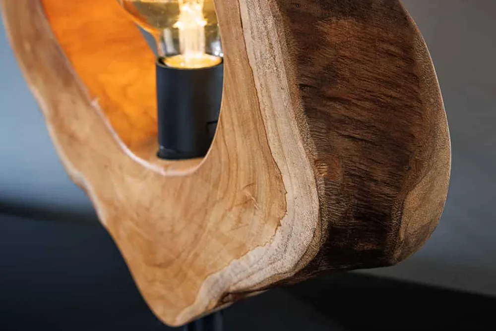 Riess-Ambiente Mehr...|Lampen > Handgefertigte Tischlampe ORGANIC ARTWORK 55cm natur Teakholz