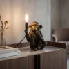Riess-Ambiente Tischlampen > Handgefertigte Tischlampe SCHIMPANZEE 25cm schwarz Affen-Skulptur