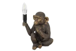 Riess-Ambiente Tischlampen > Handgefertigte Tischlampe SCHIMPANZEE 25cm schwarz Affen-Skulptur