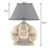 Riess-Ambiente Tischlampen > Handgefertigte Tischlampe SUMO 50cm schwarz Skulptur Stoffschirm