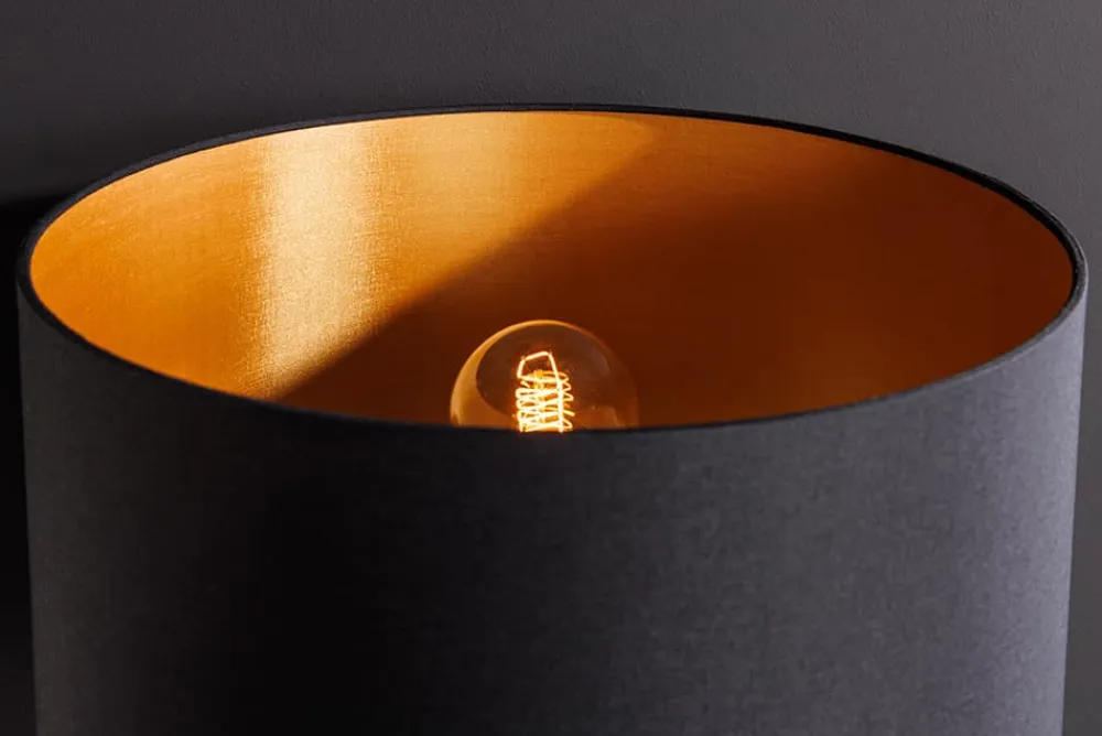 Riess-Ambiente Tischlampen > Handgefertigte Tischlampe ZEA 60cm schwarz natur runder Lampenschirm Seegras