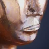 Riess-Ambiente Dekoration|Vasen > Handgefertigte Vase FACE 50cm Kupfer-Look Antik Aluminium abstrakt