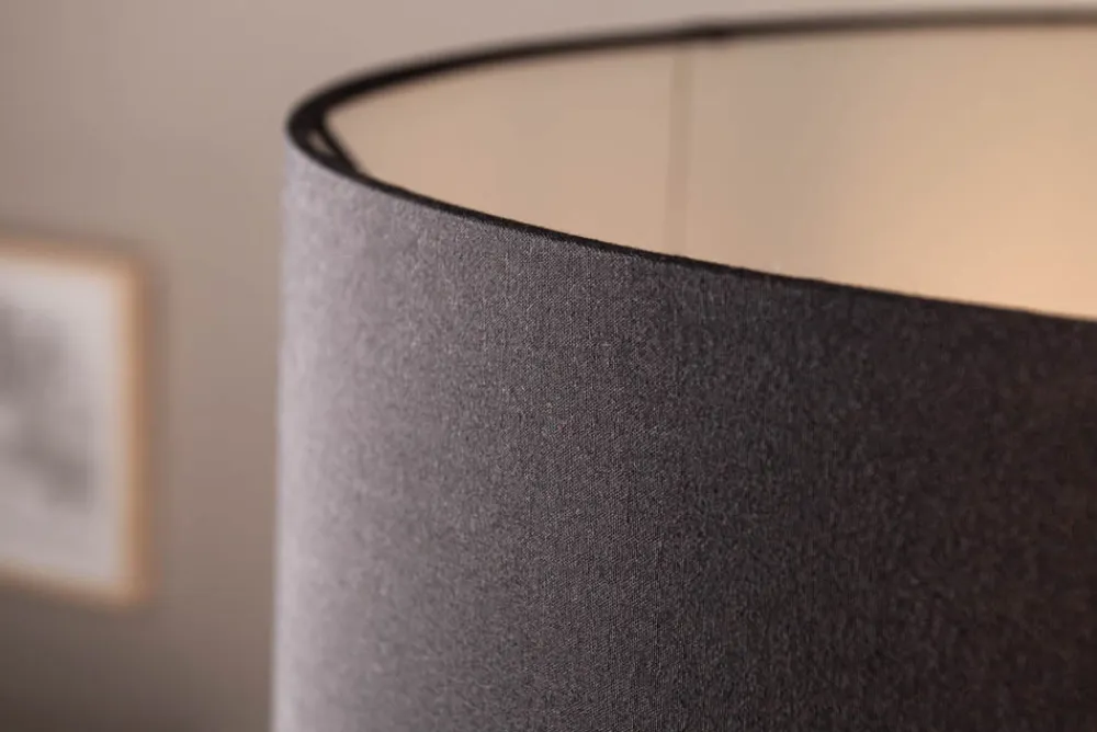 Riess-Ambiente Mehr...|Mehr... > Handmade Stehlampe ROUSILIQUE 180cm schwarz Treibholzlampe Leinenschirm Baumstamm