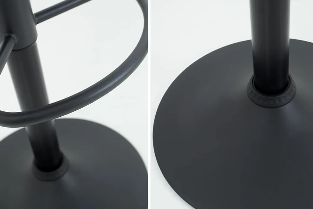 Riess-Ambiente Industrial Loft|Barhocker > Höhenverstellbarer Barhocker MODENA vintage braun Microfaser Metall schwarz mit Lehne drehbar