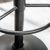 Riess-Ambiente Industrial Loft|Barhocker > Höhenverstellbarer Barhocker MODENA vintage grau Microfaser Metall schwarz mit Lehne drehbar