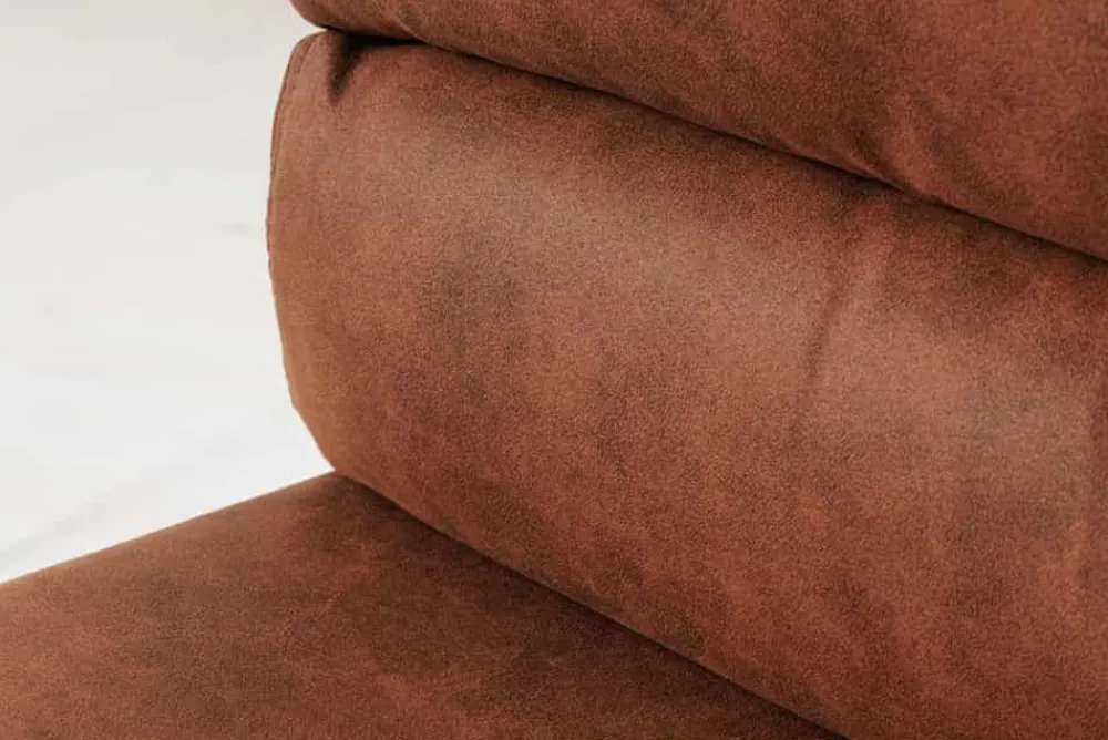 Riess-Ambiente Industrial Loft|Retro Möbel > Höhenverstellbarer Barhocker COMFORT antik braun Microfaser drehbar mit Lehne Metall schwarz