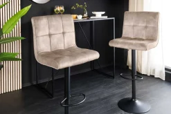 Riess-Ambiente Barhocker|Samt Möbel ><noscript><img width=