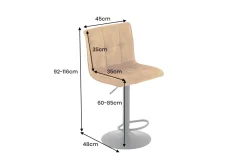 Riess-Ambiente Barhocker|Samt Möbel ><noscript><img width=