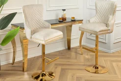 Riess-Ambiente Barhocker|Samt Möbel ><noscript><img width=