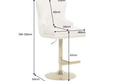 Riess-Ambiente Barhocker|Samt Möbel ><noscript><img width=
