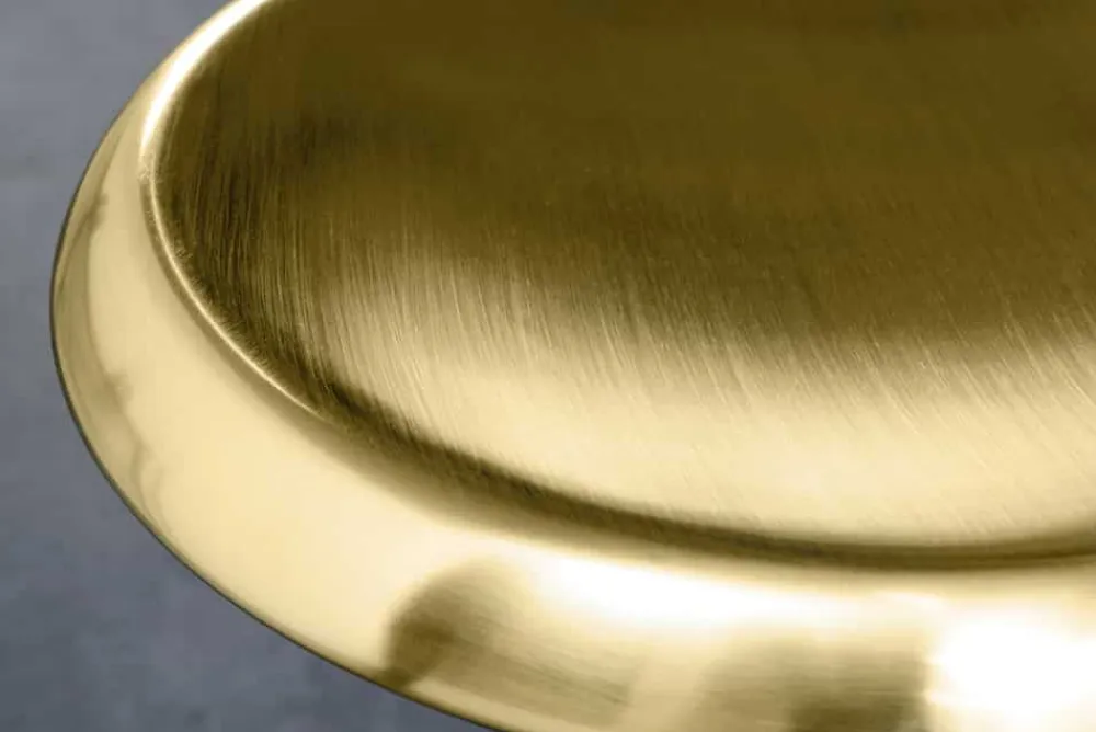 Riess-Ambiente Goldene Möbel|Industrial Loft > Höhenverstellbarer Barhocker INDUSTRIAL gold schwarz Metall rund drehbar Industrial Design