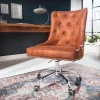 Riess-Ambiente Bürostühle > Höhenverstellbarer Bürostuhl VICTORIAN vintage hellbraun mit Chesterfield-Steppung