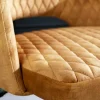 Riess-Ambiente Samt Möbel|Retro Möbel > Höhenverstellbarer Bürostuhl PARIS senfgelb Samt schwarz Armlehnen Drehstuhl