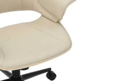 Riess-Ambiente Retro Möbel|Bürostühle > Höhenverstellbarer Bürostuhl MANHATTAN natur Eiche creme beige Kunstleder drehbar