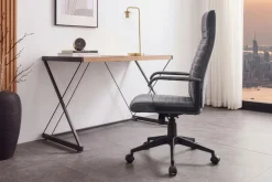Riess-Ambiente Bürostühle > Höhenverstellbarer Bürostuhl LAZIO anthrazit Vogue Velours Samt drehbar mit Rollen