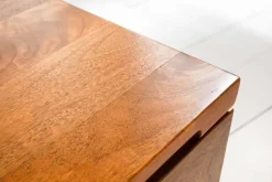 Riess-Ambiente Couchtische & Truhen|Mehr... > Höhenverstellbarer Couchtisch FACTORY LIFTUP 80cm Mangoholz massiv mit Stauraum Metall