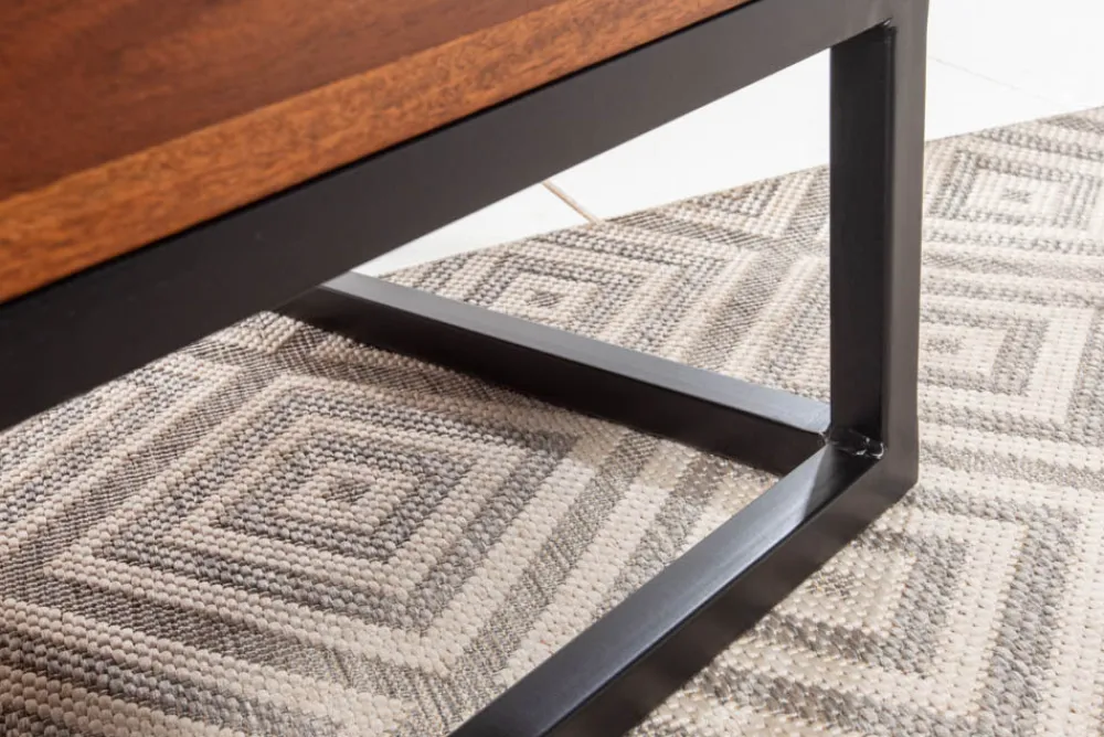 Riess-Ambiente Couchtische & Truhen|Mehr... > Höhenverstellbarer Couchtisch MAKASSAR FUNCTION 110cm braun Sheesham Massivholz stone finish