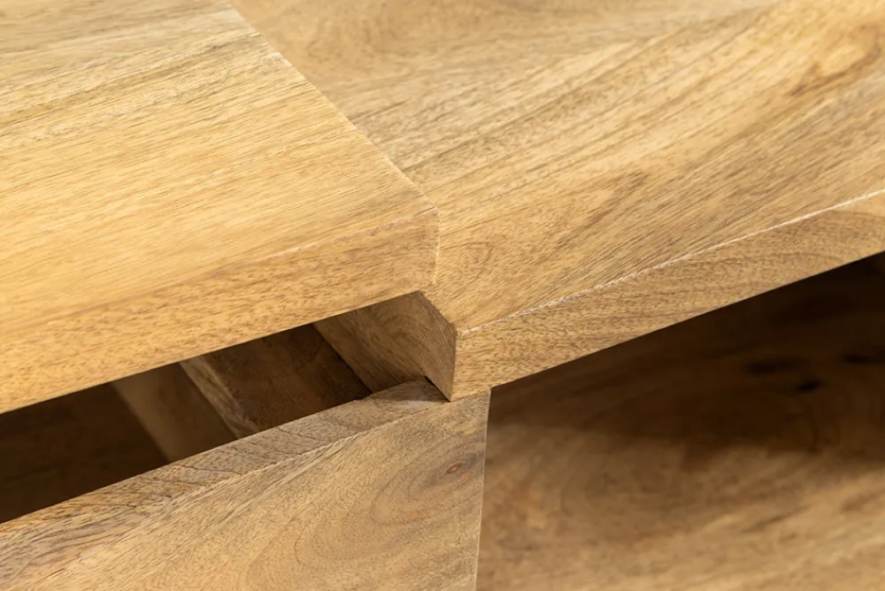 Riess-Ambiente Couchtische & Truhen|Mehr... > Höhenverstellbarer Couchtisch MAKASSAR FUNCTION 110cm natur cream finish Mangoholz massiv
