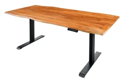 Riess-Ambiente Mehr...|Mehr... > Höhenverstellbarer Schreibtisch MAMMUT 180cm Akazie Massivholz Baumkante handmade