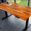 Riess-Ambiente Bürotische|Industrial Loft > Höhenverstellbarer Schreibtisch MAMMUT 160cm natur Sheesham Massivholz Baumkante