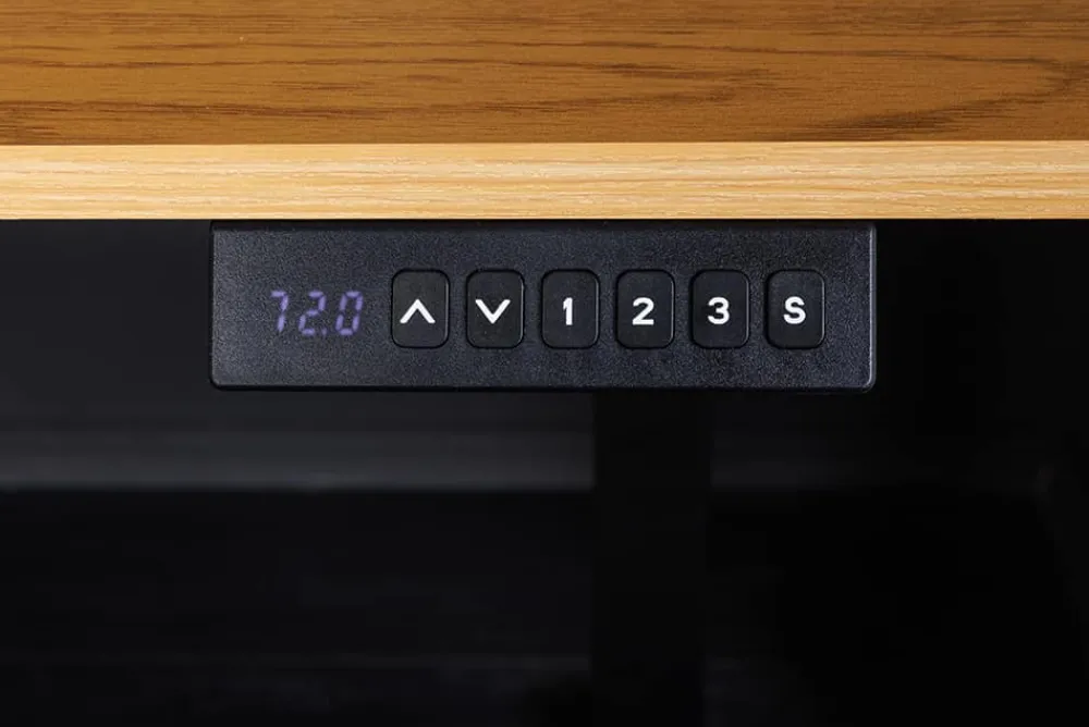 Riess-Ambiente Bürotische|Industrial Loft > Höhenverstellbarer Schreibtisch OAK DESK 120cm natur Eiche schwarz Metall