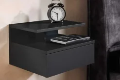 Riess-Ambiente Nachttische > Hängender Nachttisch FLOATING 35cm schwarz Regal mit Schublade