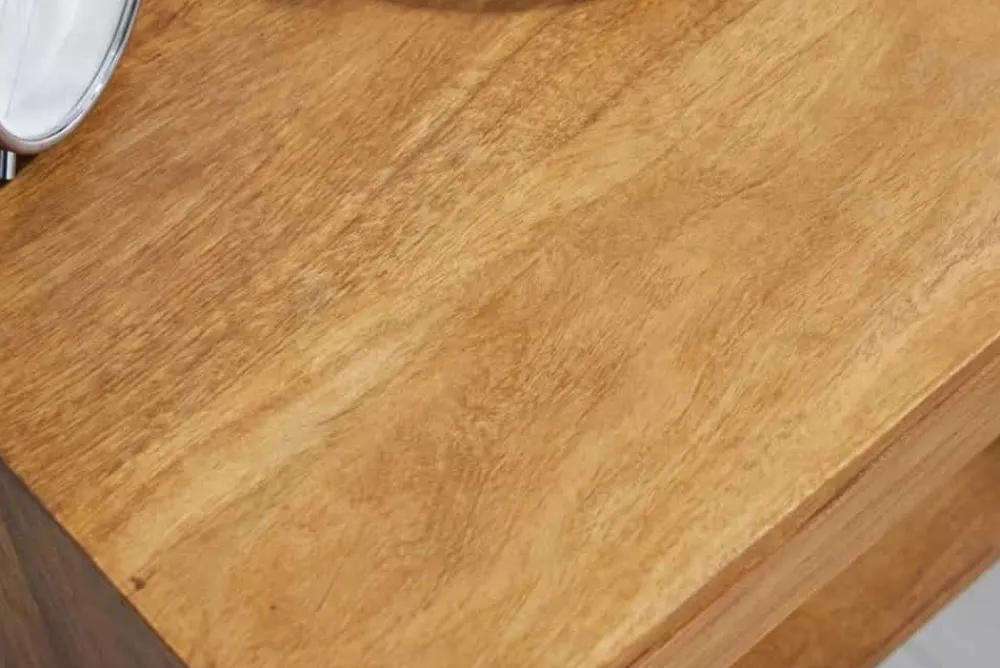 Riess-Ambiente Skandinavisch|Mehr... > Hängender Nachttisch PURE 50cm braun Mangoholz honey finish Wandregal Schublade