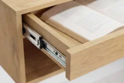 Riess-Ambiente Skandinavisch|Mehr... > Hängender Nachttisch PURE 50cm natur Mangoholz cream finish Wandregal Schublade