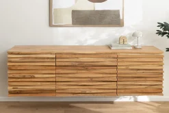 Riess-Ambiente Sideboards & Kommoden|Mehr... > Hängendes Sideboard RELIEF 175cm natur Akazie Massivholz mit Schubladen