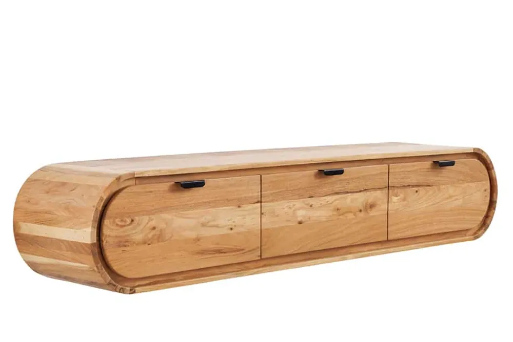 Riess-Ambiente Tv- & Lowboards|Mehr... > Hängendes TV-Board ORGANIC 160cm natur Akazienholz massiv handmade mit Schubladen