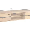 Riess-Ambiente Industrial Loft|Tv- & Lowboards > Hängendes TV-Lowboard LIVING EDGE 160cm natur schwarz Wildeiche geölt Baumkante