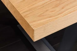 Riess-Ambiente Industrial Loft|Esstische > Imposanter Esstisch ZEUS 210cm natur Eiche schwarz mit U-Gestell Metall