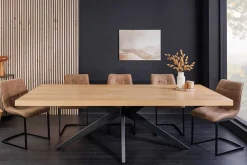 Riess-Ambiente Esstische > Imposanter Esstisch ZEUS 240cm natur Eichen-Design mit Sterngestell Metall