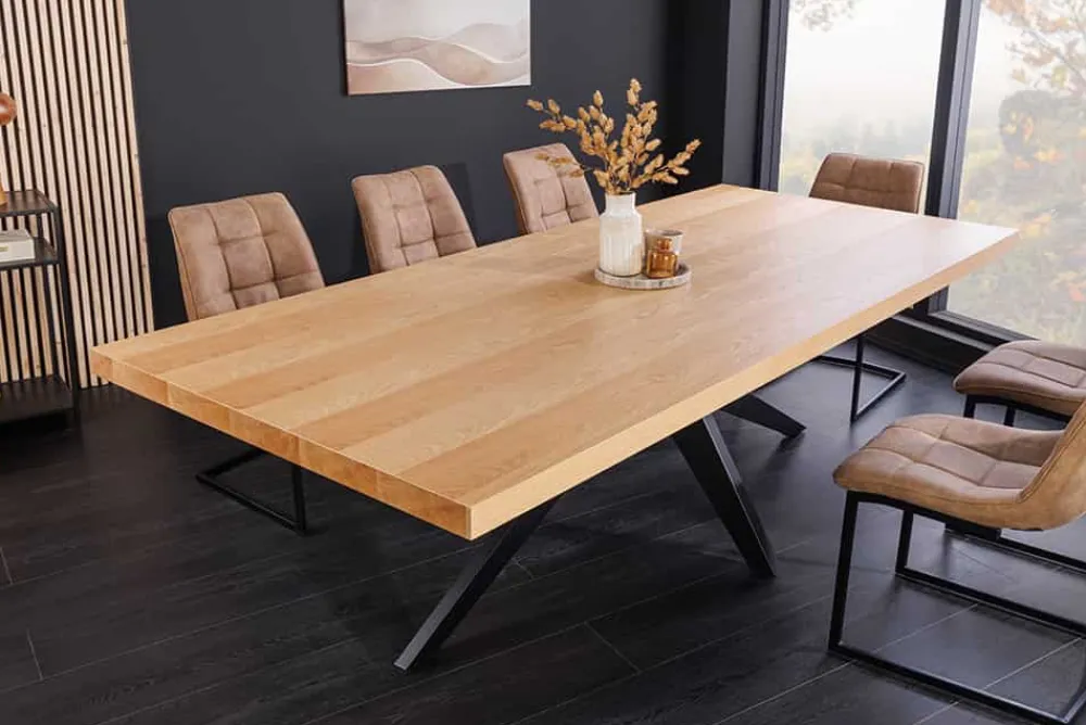 Riess-Ambiente Esstische > Imposanter Esstisch ZEUS 240cm natur Eichen-Design mit Sterngestell Metall
