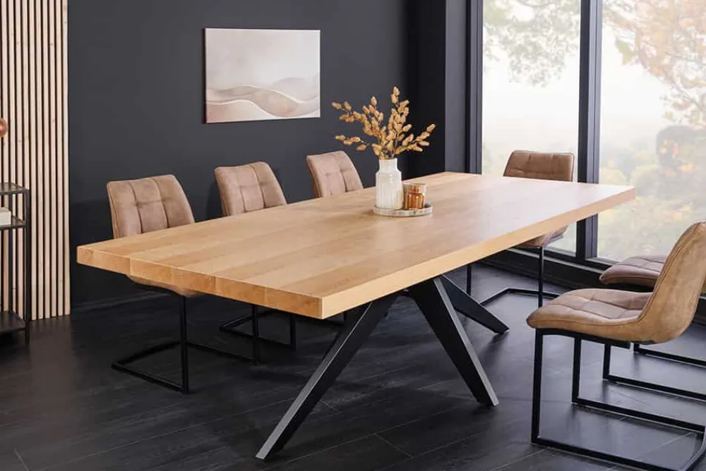 Riess-Ambiente Esstische > Imposanter Esstisch ZEUS 240cm natur Eichen-Design mit Sterngestell Metall