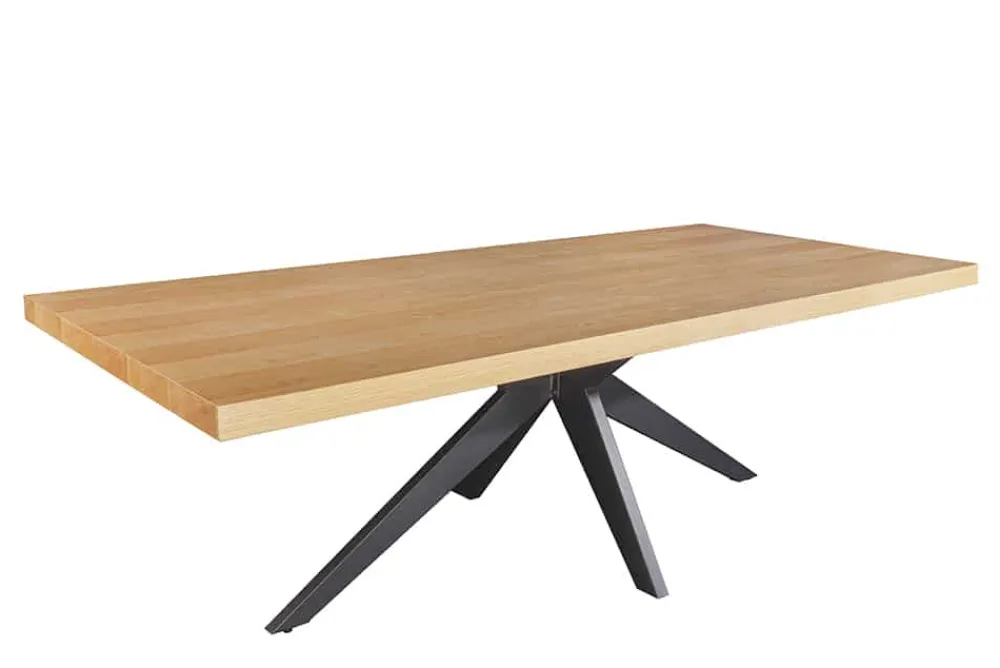 Riess-Ambiente Esstische > Imposanter Esstisch ZEUS 240cm natur Eichen-Design mit Sterngestell Metall
